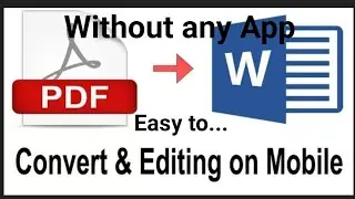 How to Convert PDF to Word in Tamil Without Any App (Easy way to Edit)