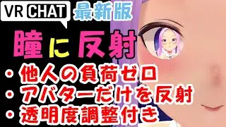 【VRChat】瞳に相手のアバターだけ(景色は映しません)を映すギミック！しかも他人の負荷ゼロ！透明度調整付きの最新式【初心者Just解説】