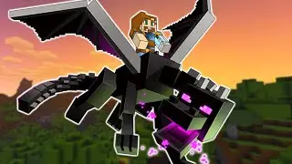 How to Fly the Ender Dragon in Minecraft Bedrock! No Mods!