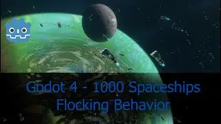Godot 4 Flocking Behavior - 1000 Spaceships