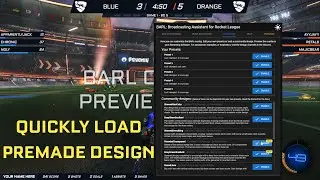 How to customize the BARL Overlay for Rocket League