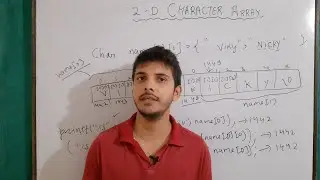 Two dimensional character array in c | memory mapping of 2D character array