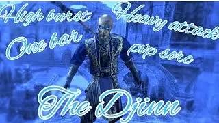 ESO Djinn Sorc pvp one bar heavy attack build