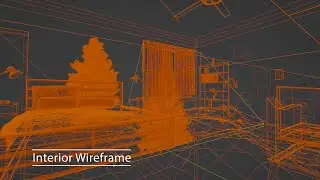 360° Interior Scene Walkthrough + Day/Night Cycle & Wireframe | Blender Animation