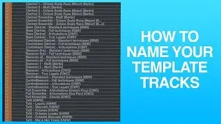 Template Tips: How to Name Your Template Tracks