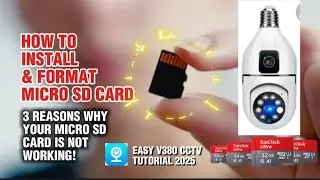 V380 Pro HOW to INSTALL & FORMAT SD CARD + 3  REASONS SD CARD IS NOT WORKING!