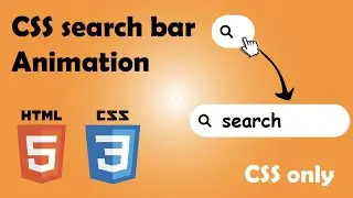search bar animation using html css | search bar animation | search bar