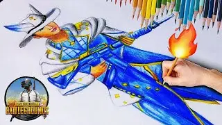 PUBG | Arctic Witch Set Drawing 🔥| M416 drawing  | Coloured Pencil Sketch