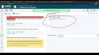 Grok Tutorial - Running a program