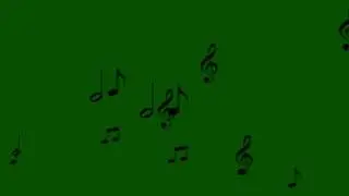 FAST Moving Musical Notes: Green Screen Movie with Floating Notes