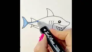 Bolalar uchun akula chizish / Drawing Baby Shark for Kids song / Рисуем Бейби Шарк песенка