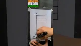 Indian flag drawing 🇮🇳  