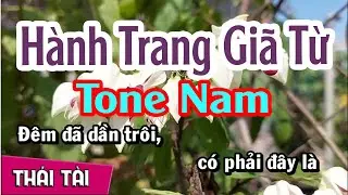 Karaoke Hành Trang Giã Từ | Tone Nam | Thái Tài