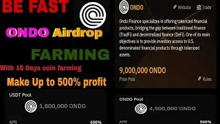 ONDO Airdrop Farming | How to Farm ONDO token Airdrop on Bybit Exchange • CLAIM ONDO token Airdrop