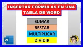 How to ADD, SUBTRACT, MULTIPLY, DIVIDE in a WORD TABLE