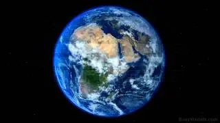 Planet Earth Dramatic Full Frame Loop with Stars - BassVisuals.com