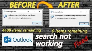 Outlook Search Not Working Fixed