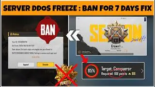 Got Banned For 7 Days : Server Issue “DDOS Attack”| How To Unban : Safe Tips ✅ | S29 Conqueror Tips