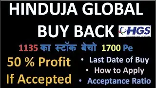 Hinduja Global Solutions Limited Buyback | 50% Gain If Allotted | Calculate Acceptance Ratio |
