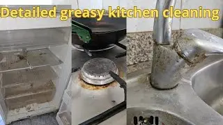 Deep Cleaning a Very Greasy Kitchen | Extreme Cleaning After Years of Build-Up