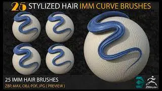 How to use IMM hair Brush in Zbrush V02