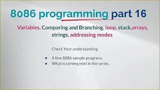 8086 programming. Part16-A list of 8086 AL Programs.