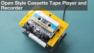Open style cassette player and tape recorder