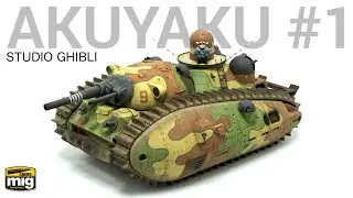 Scale Modeling Tutorial: 1/72 'Akuyaku #1' Tank, designed by Hayao Miyasaki from Studio Ghibli!