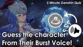 Guess This Character from Their Burst! - Genshin Impact Quiz