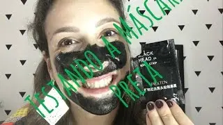 Testando a máscara preta que retira cravos