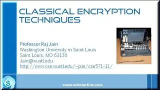 Network Security: Classical Encryption Techniques
