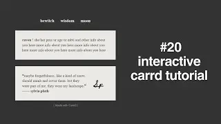 interactive carrd tutorial #20