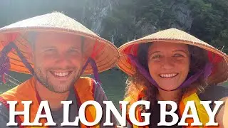 Exploring caves in Ha Long Bay, Vietnam