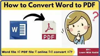 How to convert Word file to pdf 