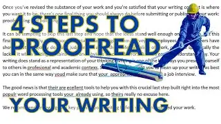4 Easy Steps to Proofread & Polish Your Final Draft