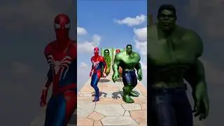 GTA V New Build a Queen Run Spider-man vs Hulk Funny Epic Challenge! 