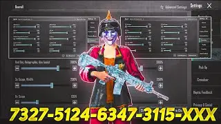 New Update 3.3⚡Best Sensitivity Code + Control Settings Pubg Mobile/Bgmi Sensitivity 2024
