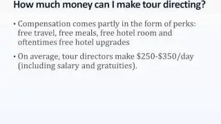 Tour Director Pay and Benefits