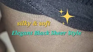 Black Sheer Pantyhose & Shapewear Style | Elegant Fashion Look 
