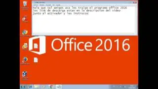 Descargar e Instalar Office 2016 Professional Plus Español FINAL windows 7, 8, 8 1, 10 FULL