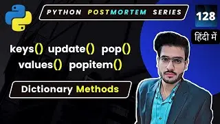 Python Dictionary Inbuilt Functions : Keys Values Popitem pop Update in python dictionary  
