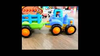 Tractor Cartoon minicar Animals in Garage - Kids Story -  #mirglory Toys Cars kids learning videos