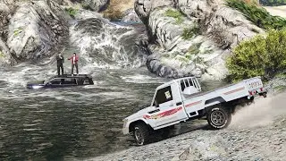 رجل غني رفض يزوج بنته من راعي الشاص وتعرض لحادث وعلق بالسيل وجاه فزعة صادمة || قراند 5 - GTAV