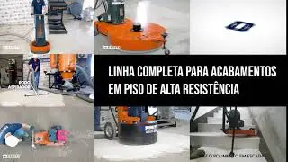 Linha completa de máquinas para acabamentos em pisos de alta resistência