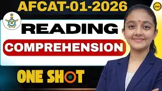 AFCAT English LIVE -01🔴 | Reading Comprehension One Shot | Short Tricks + PYQs