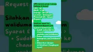 VPS Gratis selama 3 bulan untuk subscriber.... undiannya dimulai besok pukul 14.00