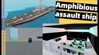 【Roblox Plane Crazy】Huge Aircraft Carrier (amphibious assault ship) showcase!!!