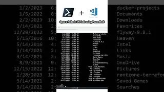 Open a folder in Visual Studio Code using PowerShell