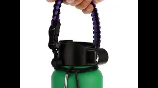 Hydro Flask Handle, Flaskars Paracord Carrier Survival Strap Cord with Safety Ring and Carabiner