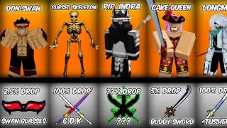 All Blox Fruits Bosses In Every Sea Drop Chance!